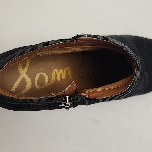 Sam Edelman Ankle Bootie Black Suede 1.75" Heel Women's 8.5 Zip Boot Shoe - Picture 9 of 16